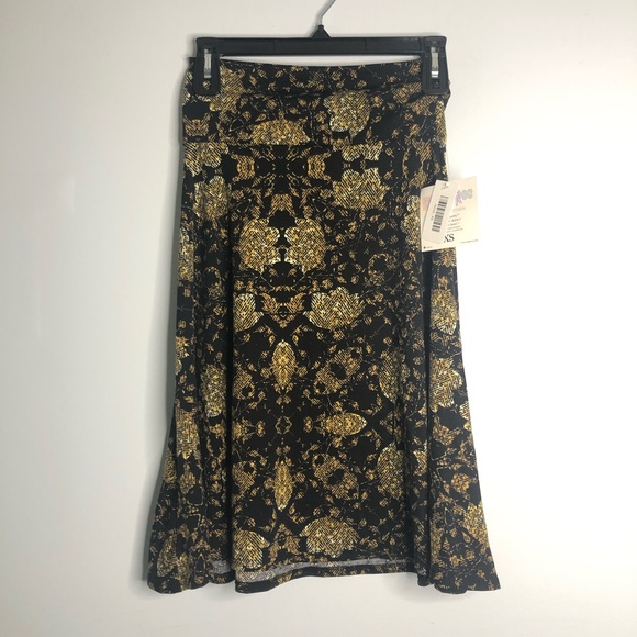 LuLaRoe Dresses & Skirts - LULAROE Floral Print Azure Midi Skirt - NWT